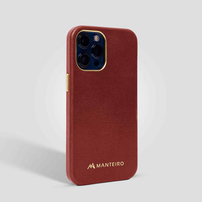 Classic Leather iPhone 12 Pro Max Case in Berry #color_berry