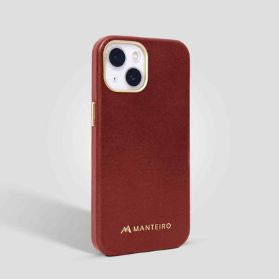 Classic Leather iPhone 13 Case in Berry #color_berry
