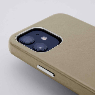 Classic Leather iPhone 12 Case in Cookie Dough #color_cookie-dough