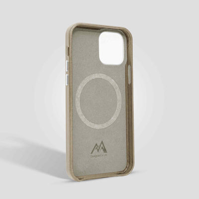 Classic Leather iPhone 12 Pro Max Case in Cookie Dough #color_cookie-dough