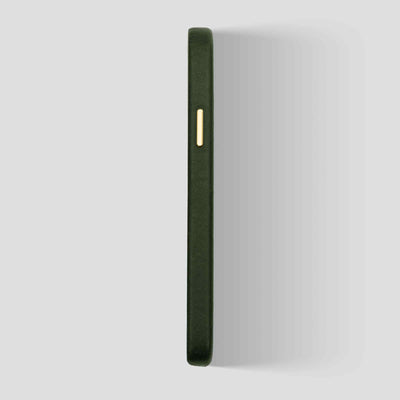 Classic Leather iPhone 12 Case in Pantone Green #color_patone-green