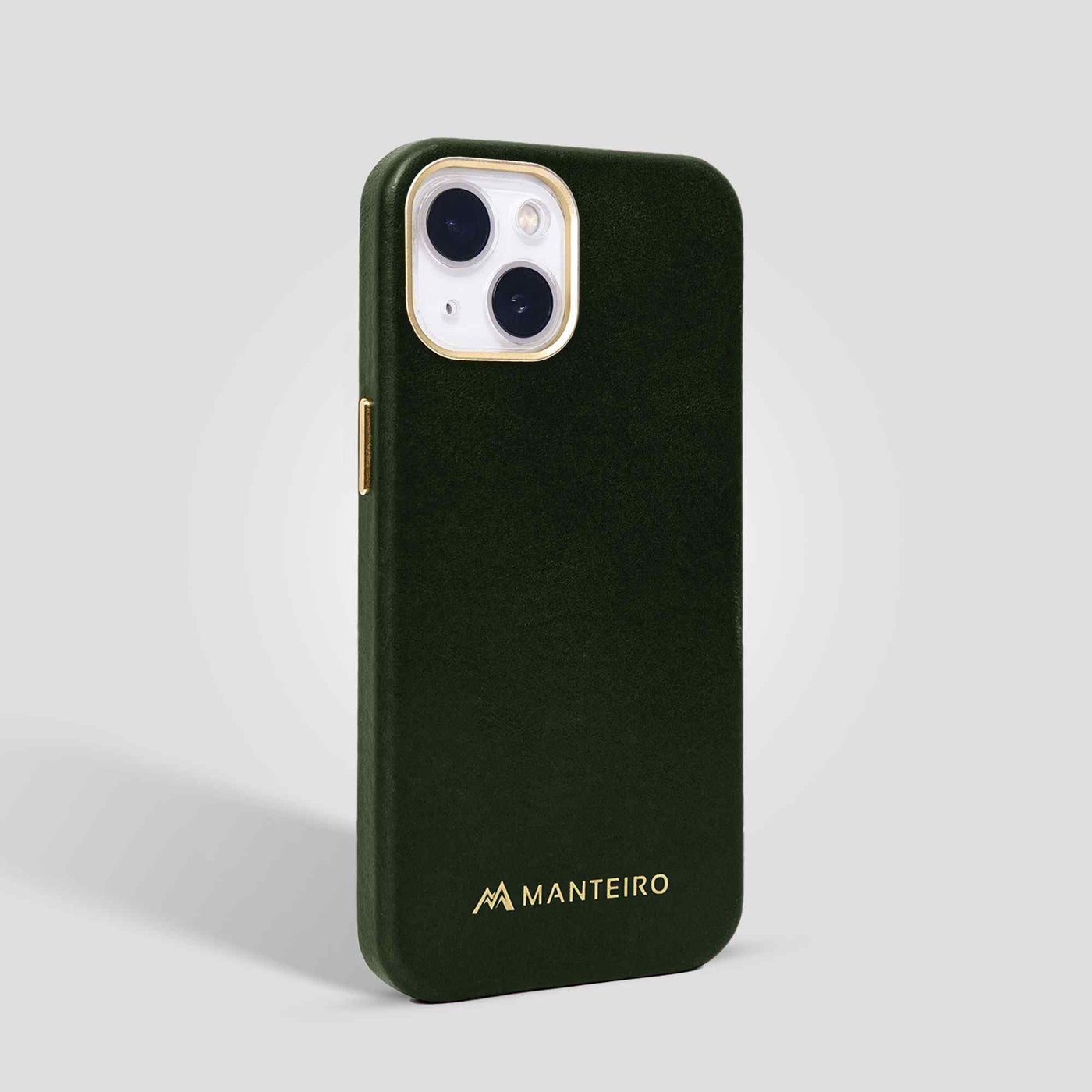 Classic Leather iPhone 13 Case in Pantone Green #color_pantone-green