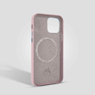 Grain Embossed Leather iPhone 12 Case in Pastel Pink #color_pastel-pink