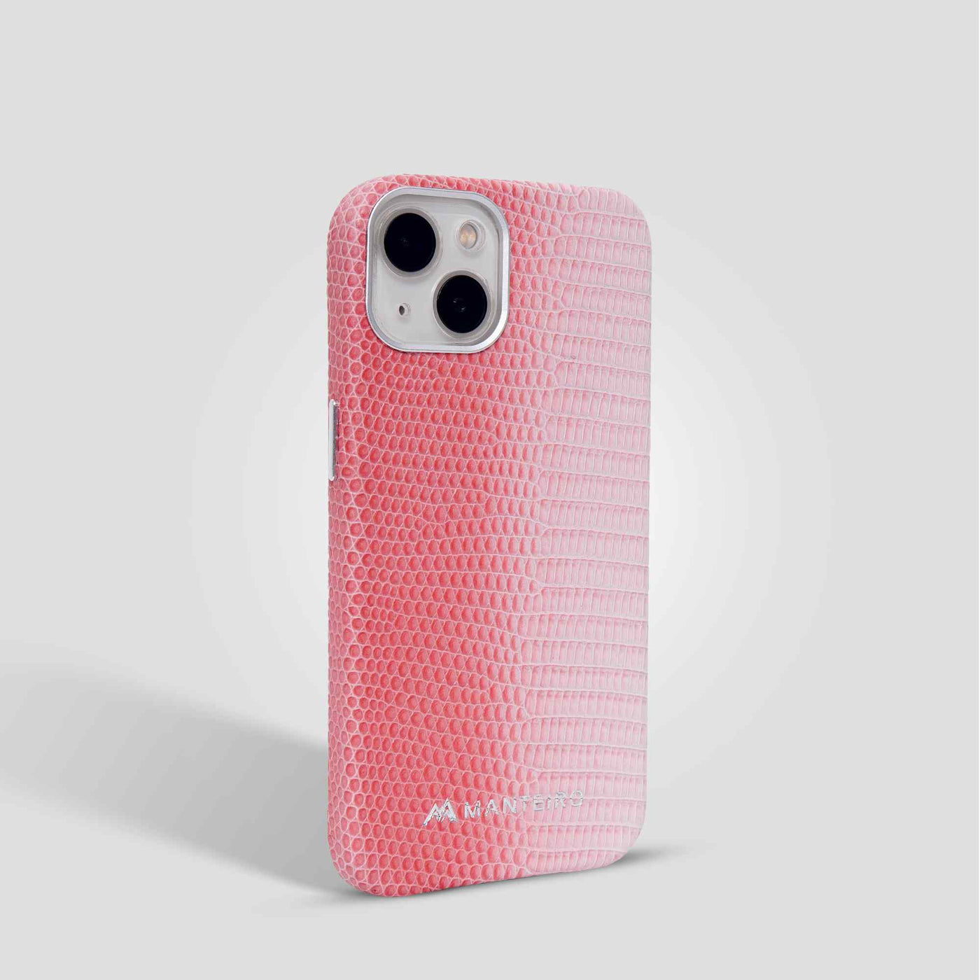 Serpent Hue Leather iPhone 13 Case in Pink #color_pink