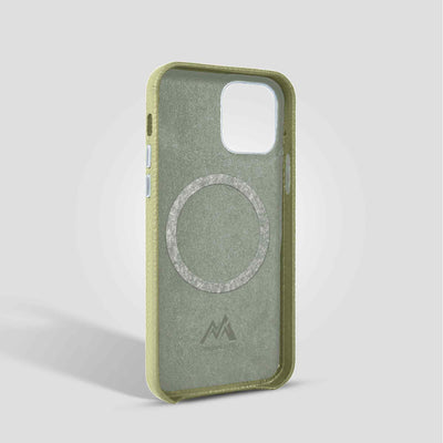 Grain Embossed Leather iPhone 12 Pro Max Case in Sage Green #color_sage-green