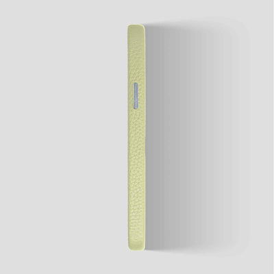 Grain Embossed Leather iPhone 13 Pro Max Case in Sage Green #color_sage-green