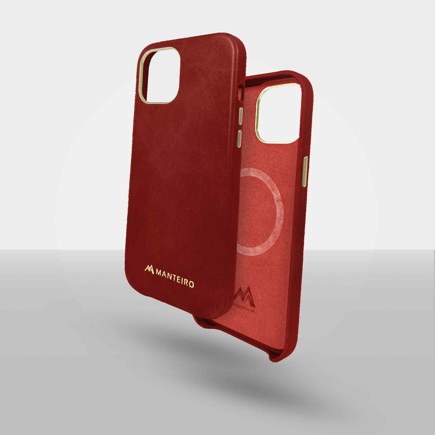 Classic Leather iPhone 12 Case in Scarlet #color_scarlet