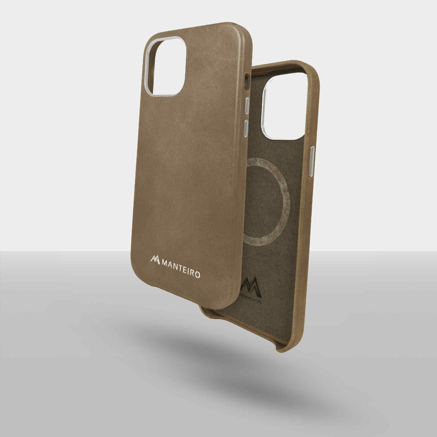 Classic Leather iPhone 12 Pro Max Case in Pale Brown #color_pale-brown