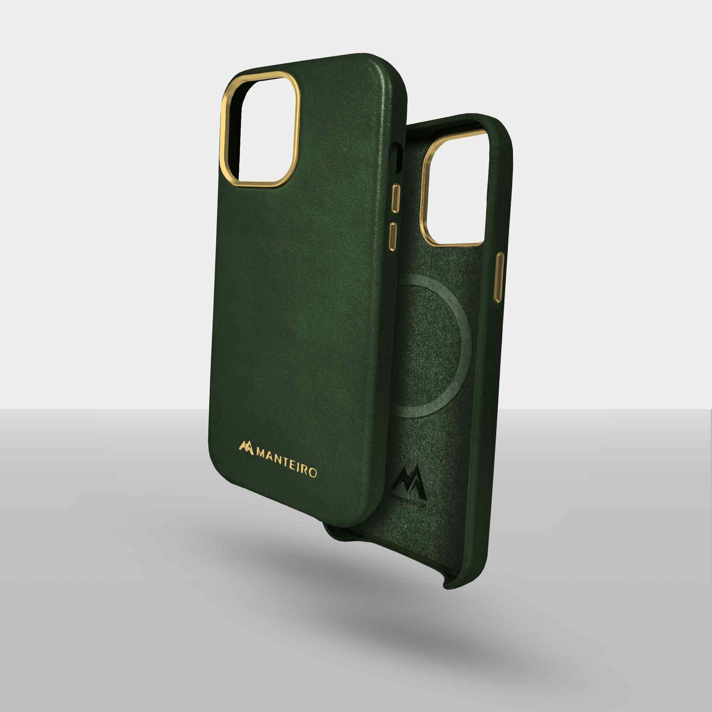 Classic Leather iPhone 13 Pro Case in Pantone Green #color_pantone-green
