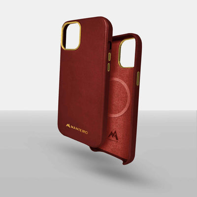 Classic Leather iPhone 13 Case in Scarlet #color_scarlet