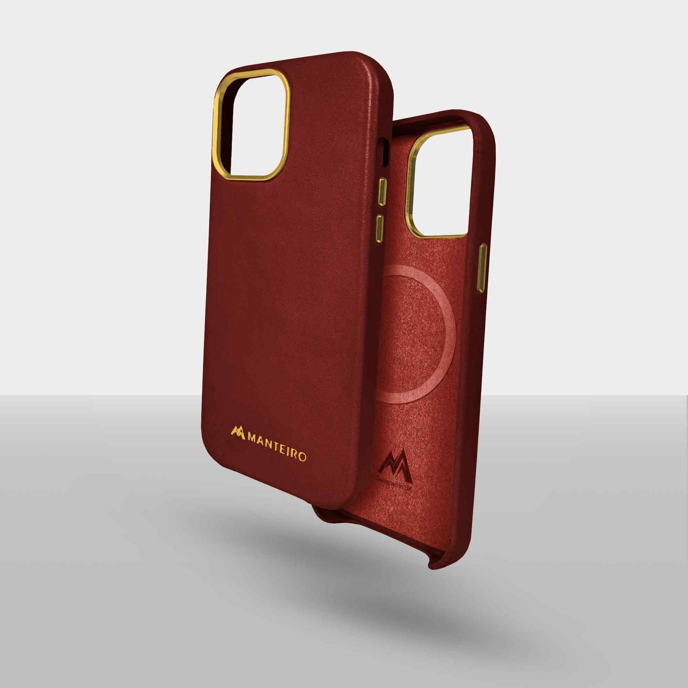 Classic Leather iPhone 13 Pro Case in Scarlet #color_scarlet