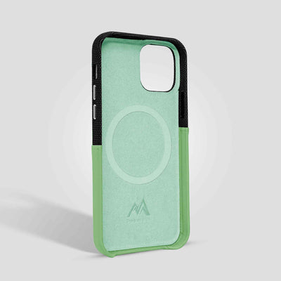 Card Pocket Leather iPhone 13 Pro Max Case in Spearmint #color_spearmint